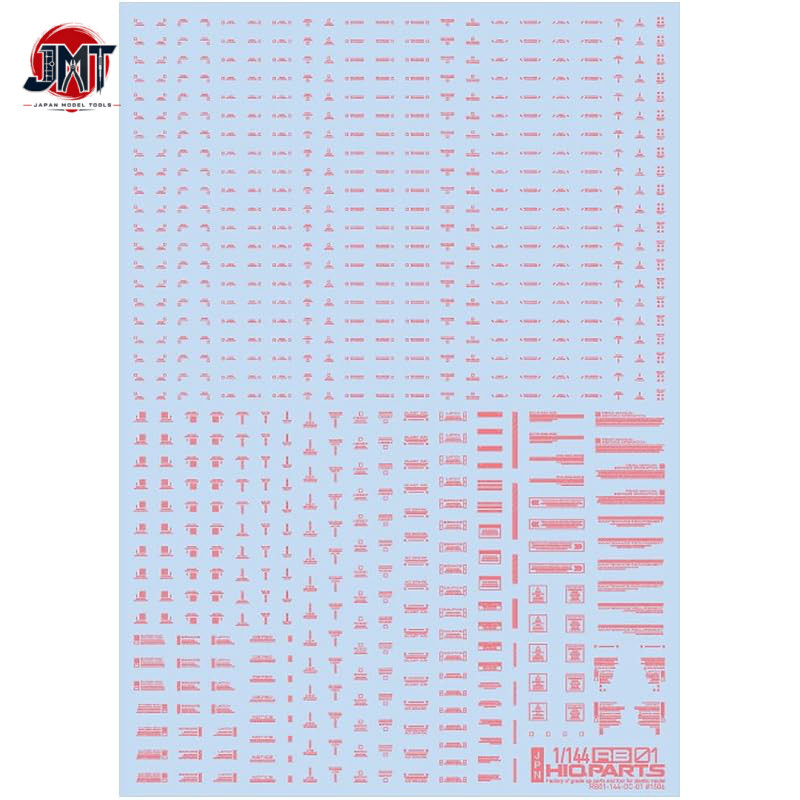 1/144 Pastel Pink RB01 Caution Decal (1 sheet included)