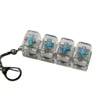 4Key คีย์บอร์ดแกนเครื่องทดสอบ LED Keycap สวิทช์เครื่องทดสอบคีย์ของเล่นความเครียด Reliever พวงกุญแจแบบพกพาสําหรับ Gamer Office Home