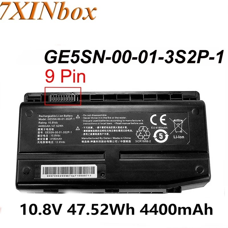 7XINbox GE5SN-00-01-3S2P-1 10.8V 47.52Wh แบตเตอรี่แล็ปท็อปสําหรับ Mechrevo F117-F6 F117-F1K F117-F2k