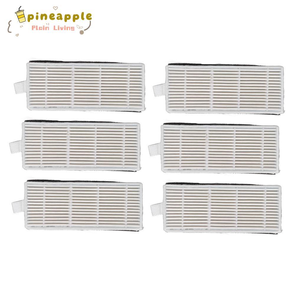 PINEAMY 6PCS เครื่องดูดฝุ่นกรอง,กรอบสี่เหลี่ยมกรองหน้าจอกวาดกรองเปลี่ยน,ดึง Tab ABS ฟองน้ําง่ายเปลี่