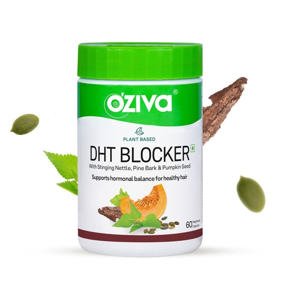 OZiva Plant Based DHT Blocker สําหรับผม Fall Control & Hair Follicle Stimulation|แท็บเล็ต DHT Blocke