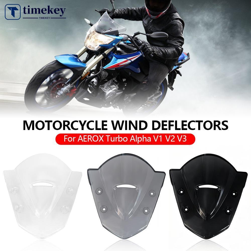 TIMEKEY กระจกรถจักรยานยนต์ดัดแปลง Visor Airflow Design Winshield Speedtex ประเภท Air Wind Deflector 