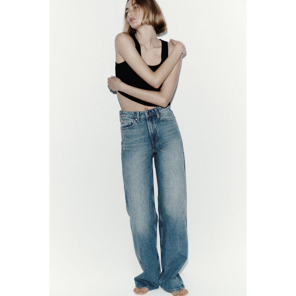 H&M(เอชแอนด์เอ็ม) กางเกงยีนส์ Wide High Waist ผู้หญิง 1222670_9