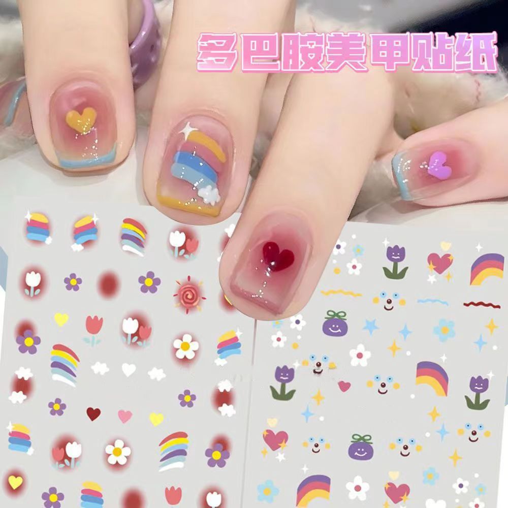 Preferred#Dopamine nail stickers, trendy nail art stickers, high-end nail stickers ins Stylish nail 