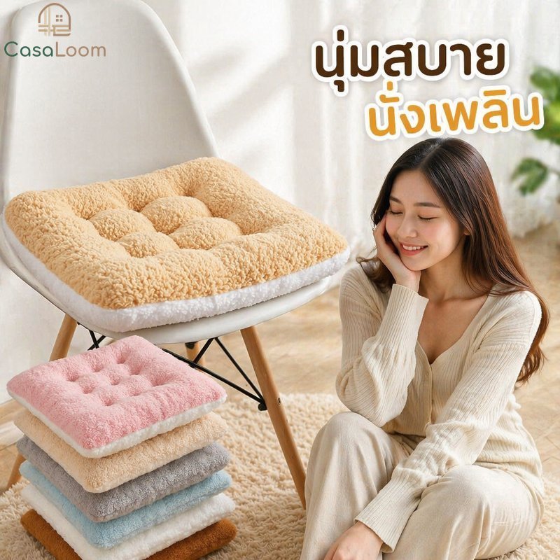 เบาะเก้าอี้หนาตุ๊กตาเบาะนั่งนุ่มกลับสนับสนุนตกแต่งบ้านห้องนั่งเล่นห้องนอนสํานักงาน