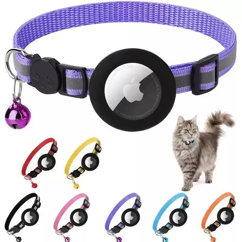 Cat Location Collar Smart Locator Pet Tracker Protective Case Cat Collar Anti-Lost Location สะท้อนแส