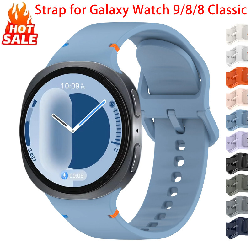 No Gaps Sport สายซิลิโคน (ไม่มีนาฬิกา) เข้ากันได้กับ Samsung Galaxy Watch 9 8 40 มม.44 มม.สําหรับนาฬิกา 8 คลาสสิก 46 มม.สายคล้องคออุปกรณ์เสริม