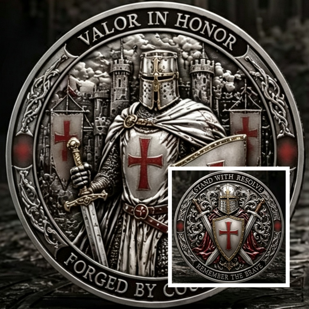 เหรียญที่ระลึกนําโชครุ่น Limited Edition Themed "Heroic Knights Guardians" จากเกมและอนิเมะซีรีส์ - ของสะสมเกมกระดาน DIY