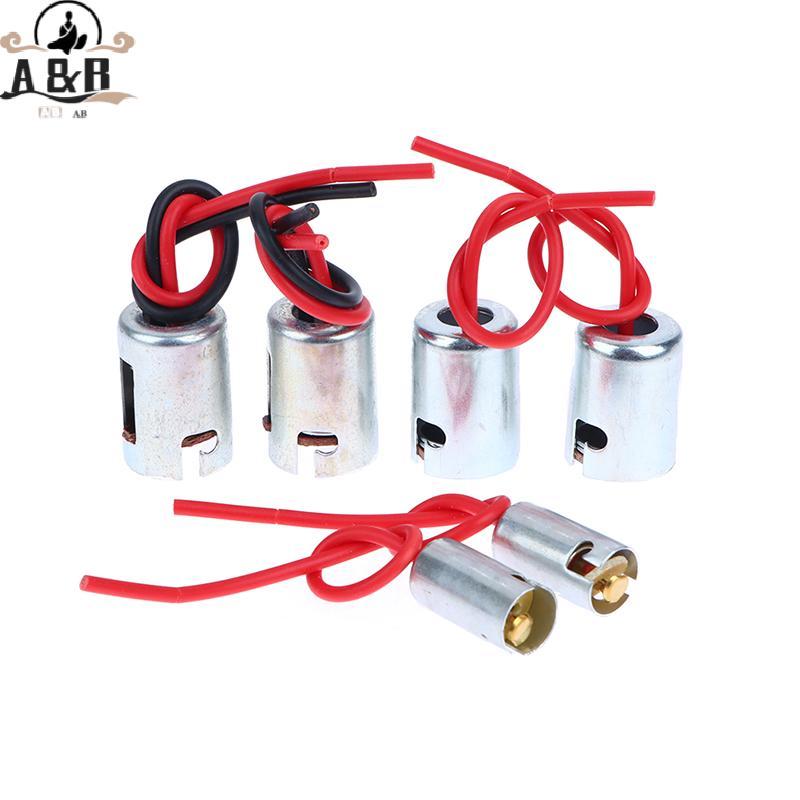 [A&B] 2 ชิ้น BA15S BA15D BA9S T9 ไฟเบรครถยนต์ไฟเลี้ยวผู้ถือหลอดไฟ Soet ไฟหน้าฮาโลเจน Pigtail Connect