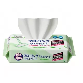 (ซื้อ5แถม1 ) KissAimy ผ้าเช็ดพื้นเปียกใช้แล้วทิ้ง แถมฟรีไม้ถูพื้น