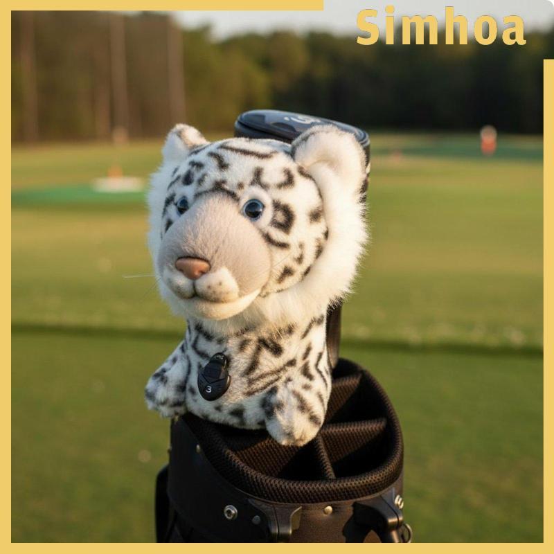 [SIMHOA] Tiger Golf Club Head Cover Cozy Cushion Golf Club Headcovers Novelty Golf Iron Protector สํ