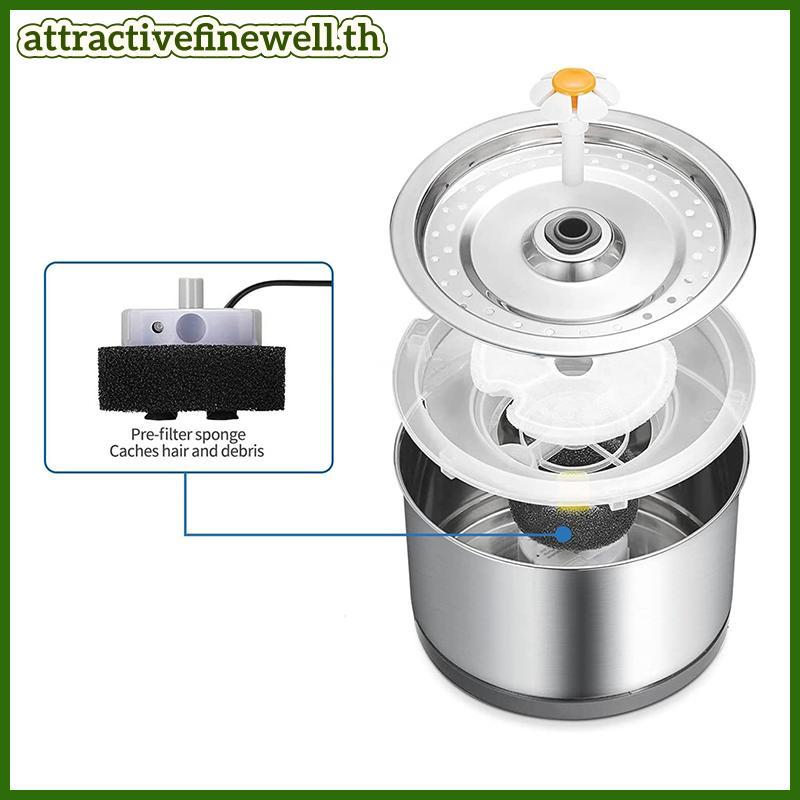 [attractivefinewell] 4PCS Pet Fountain Filter Pet Water Round Filter Foam For Cat Drink Fountain Cat