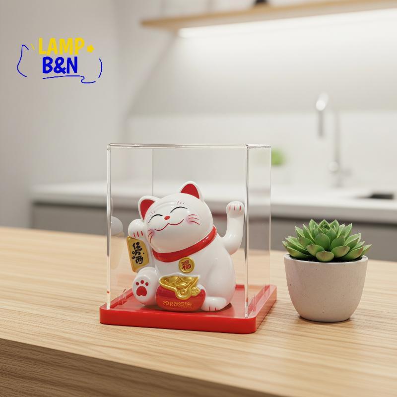 [B&N] เครื่องประดับแมวลูอี้พลังงานแสงอาทิตย์ขนาด 2 นิ้วเคลื่อนย้ายได้ Claw Mini Decor สําหรับ Cafe C