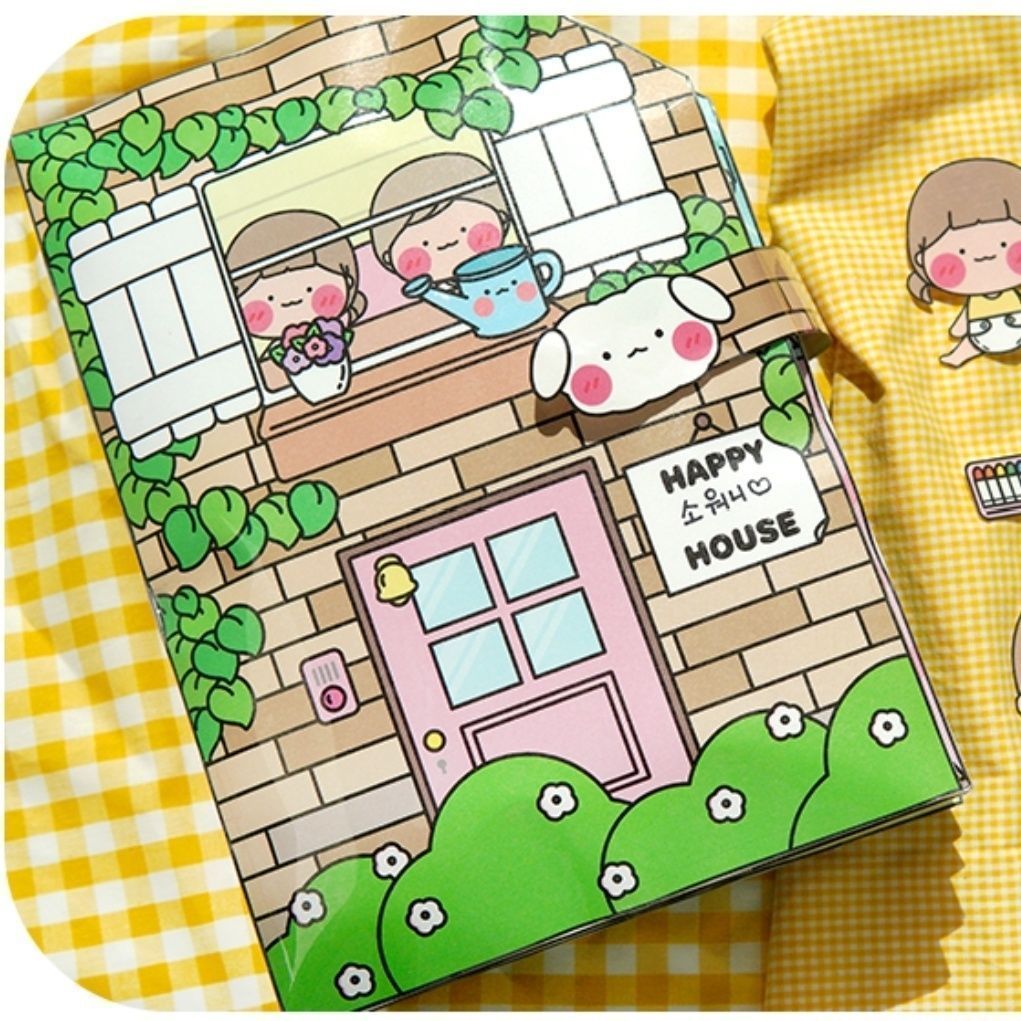 Happy Family/Happy Family Quiet Book Pinch Happy Handmade diy วัสดุแพคเกจโฮมเมด Influencer หนังสือขอ