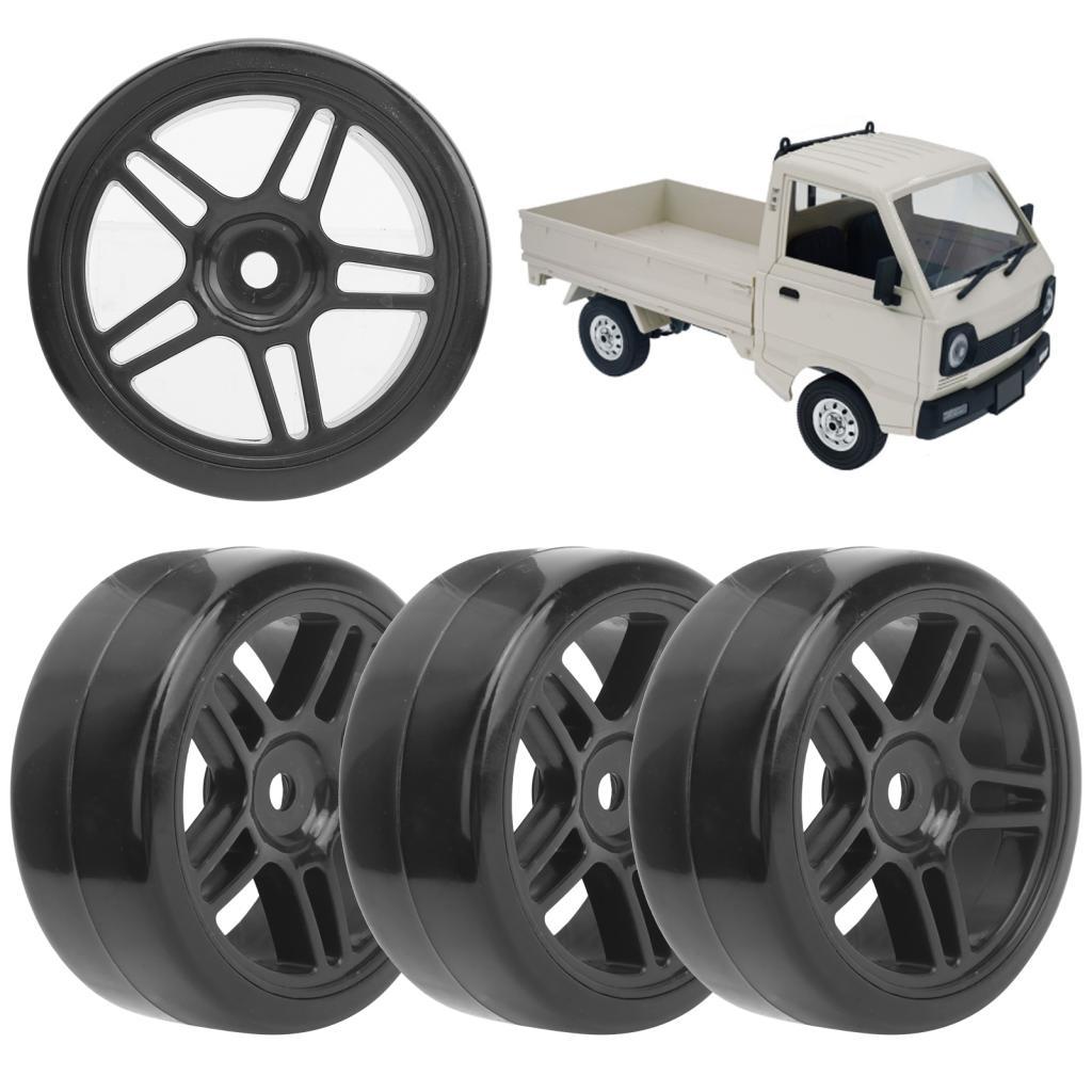 63 มม.เส้นผ่านศูนย์กลาง RC การปรับเปลี่ยน Drift AntiSkid ยางยาง Fit สําหรับ WPL D12 1/10 รถ