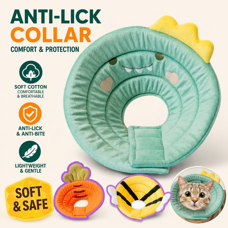 Pet Elizabeth Collar Cotton Anti-lick Collar Anti-bite Collar Cat Accessories Pet Collar