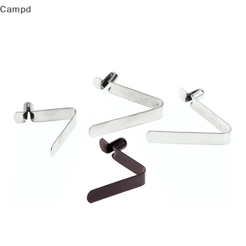 Campd 10 ชิ้น Snap Loing Kayak Paddle ฤดูใบไม้ผลิคลิปเต็นท์เสาเดี่ยวปุ่มกันสาดพายเรือ V-รูปฤดูใบไม้ผลิหลอดด้านใน Telescopic ตําแหน่งคลิปฤดูใบไม้ผลิ 5-5.5 มม. (TH)