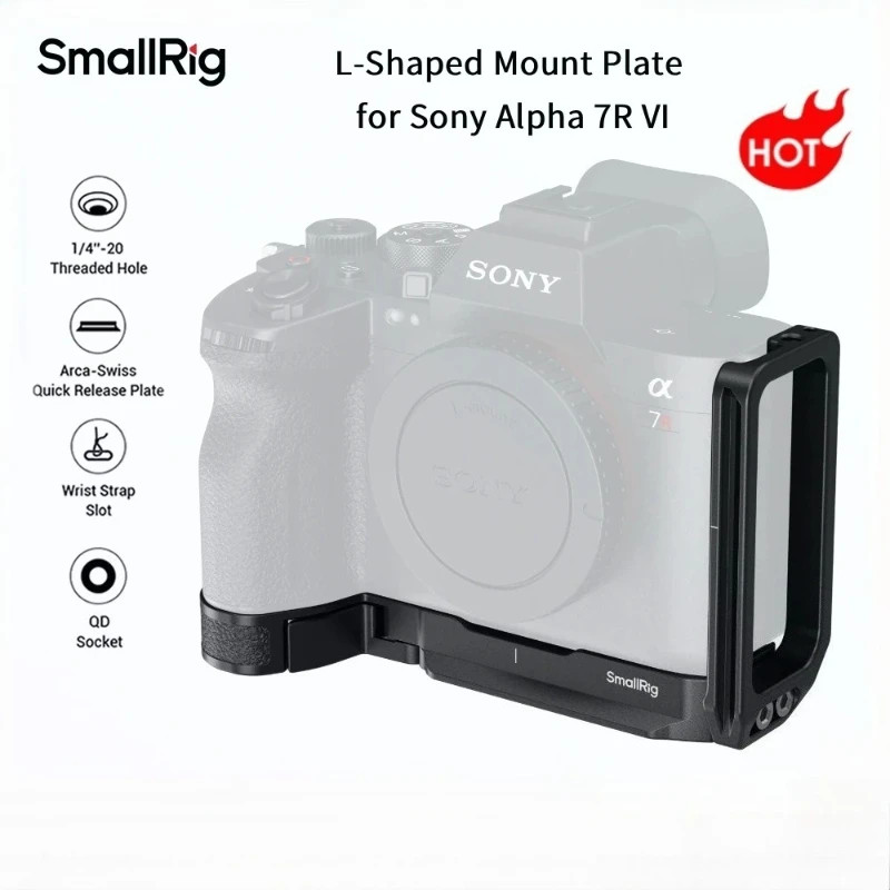 SmallRig 6706 A7R VI L-Shaped Mount Plate สําหรับ Sony Alpha 7R VI Quick Transitions ระหว่างการถ่ายภ