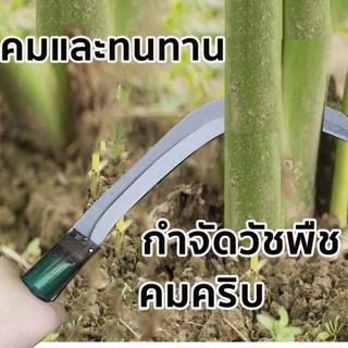 40/60cm เคียวแมงกานีสเกี่ยวหญ้า ทนต่อการใช้งาน ทำจากเหล็กแมงกานีสแท้ เคียวแมงกานีส เกี่ยวหญ้า ตัดกิ่งไม้