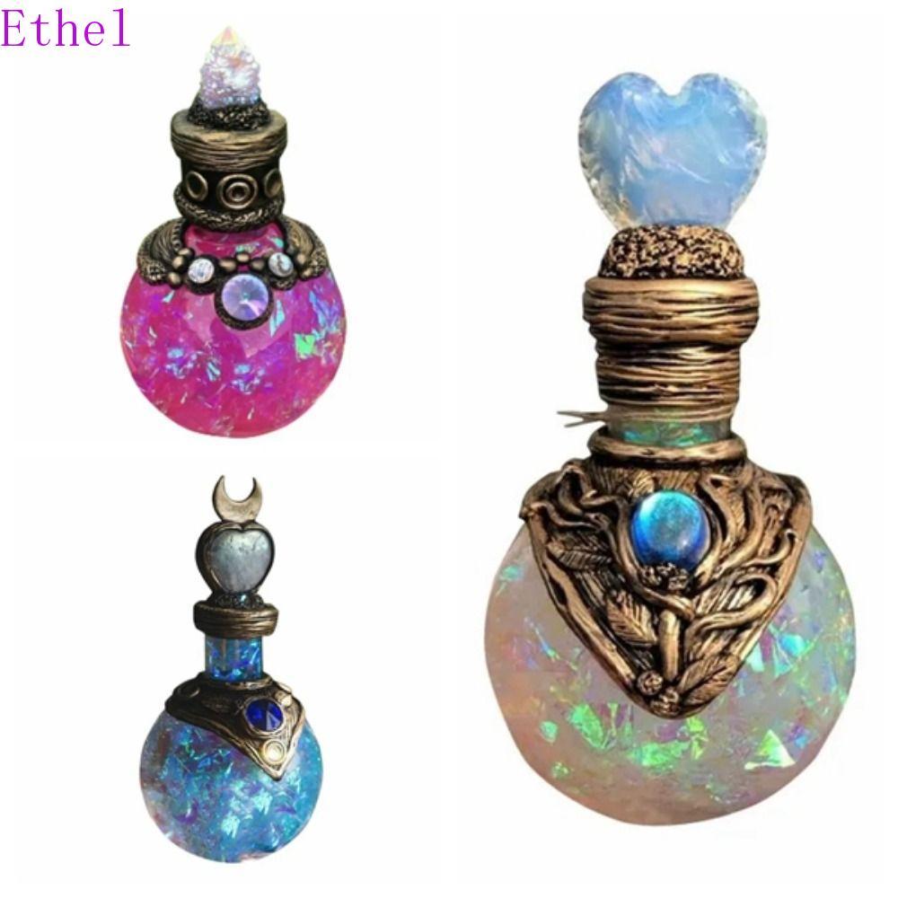 ETHEL Moon Magic Potion, Cosplay Mermaid Witch Glass Ball, Round Flask Potion Bottle Victorian Medie