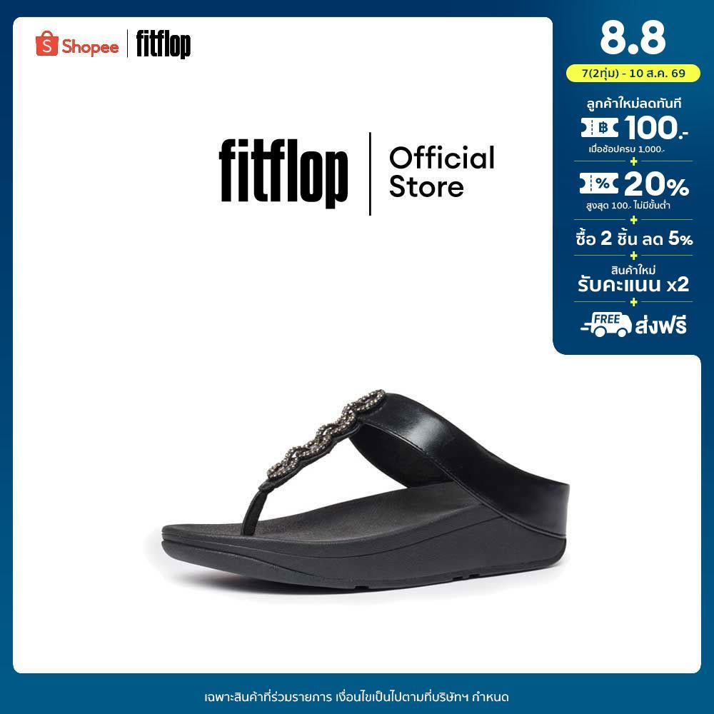 FITFLOP COMM-FINO SPARKLE TOE-THONGS รองเท้าแตะแบบหูหนีบผู้หญิง รุ่น CC6-090 สี ALL BLACK