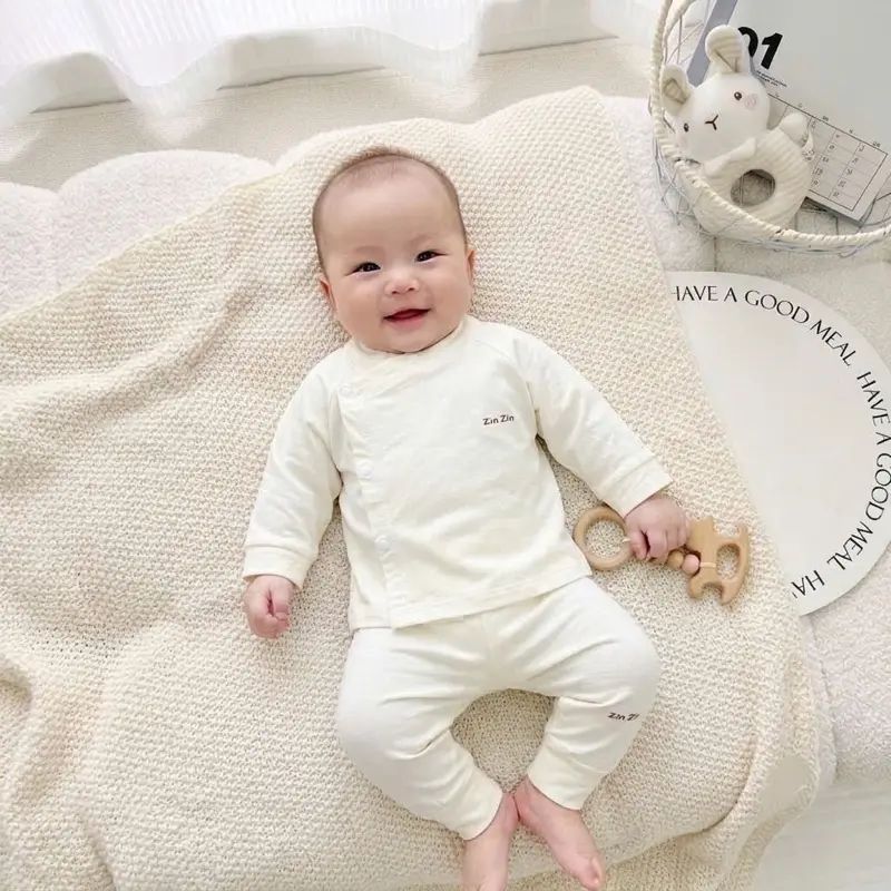 ชุดแขนยาวทารกแรกเกิดเอวสูง ZinZinผ้า BamBoo Petit ระดับพรีเมียม ขนาดสําหรับเด็กชายและเด็กหญิง0-9ม
