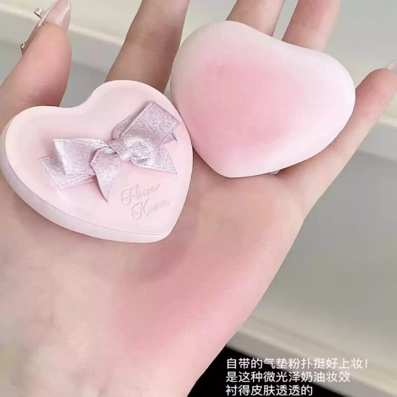 ✨Flower Know Strawberry Cupid Love Cotton Powder Puff นุ่มและเปียกเป็นพิเศษ