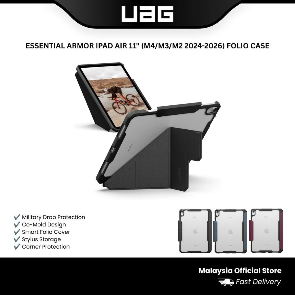 UAG Essential Armor Case สําหรับ iPad Air 11" (M4/M3/M2 , 2024 - 2026) Folio Cover พร้อมที่ใส่ดินสอ