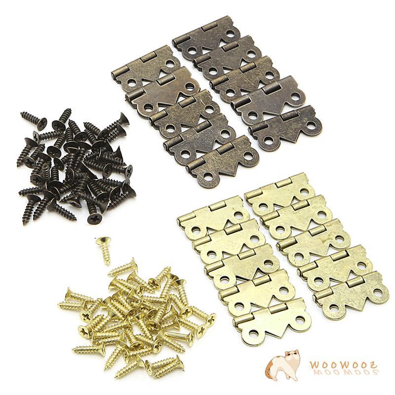 WOW 10x Mini สําหรับตู้ประตูผีเสื้อลิ้นชัก Jewellery กล่องบานพับเฟอร์นิเจอร์ 20 มม.x1