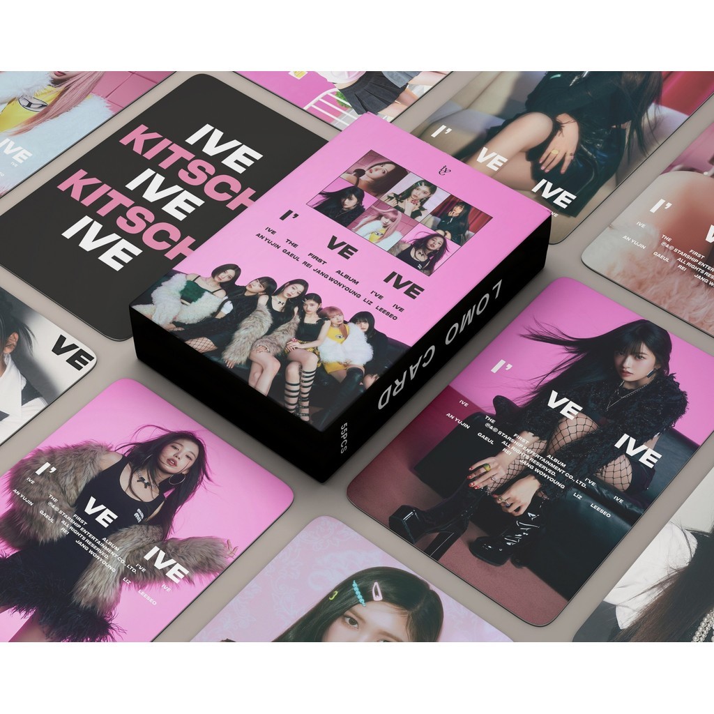 พร้อมสต็อก 55 IVE Album IVE Photocard Lomo Photocard โปสการ์ด Zhang Yuanying