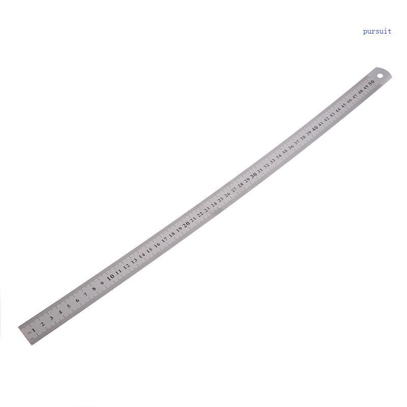 SUIT* Double Side Metal Ruler Stainless Steel Hole Design Straight Ruler with Hole Design เหมาะสําหร