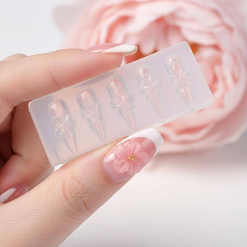 SuperNail 3D ซิลิโคน Hibiscus ดอกไม้เล็บแม่พิมพ์สําหรับเรซิ่น Art Easy DIY ดอกไม้ออกแบบสําหรับ Moder