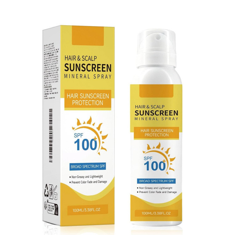 สเปรย์กันแดดดูแลเส้นผมและหนังศีรษะ SPF100-Dyeing/ไฮไลท์ Safe Ultraviolet Blocker | ป้องกันการเพิ่มน้