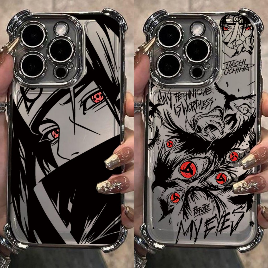 อะนิเมะ Naruto Uchiha Itachi Sharingan ชุบเคสโทรศัพท์สําหรับ VIVO V70 FE V60 V50 40 Lite Y05 Y04 Y03