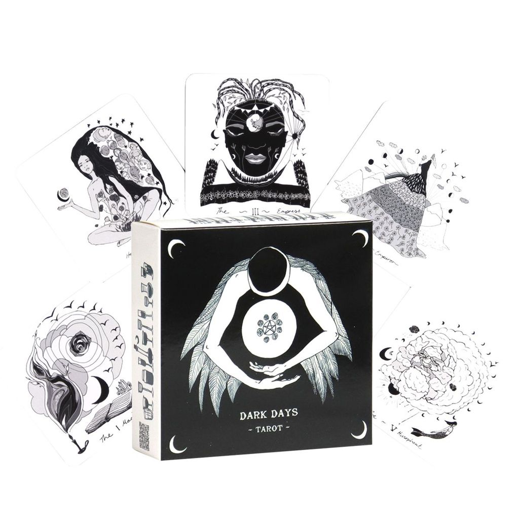 7.8 * 7.8 ซม. Dark Days Tarot เกมกระดานภาษาอังกฤษ Dark Days Tarot Dark Days Tarot