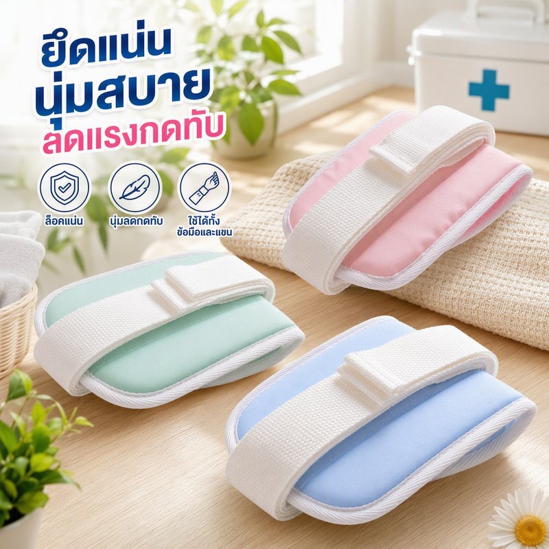 สายรัดข้อมือข้อเท้า แบบนุ่ม บุฟองน้ำกว้าง ปรับได้ กันดึง กันขีดข่วน ใช้ได้เด็กสัตว์เลี้ยง