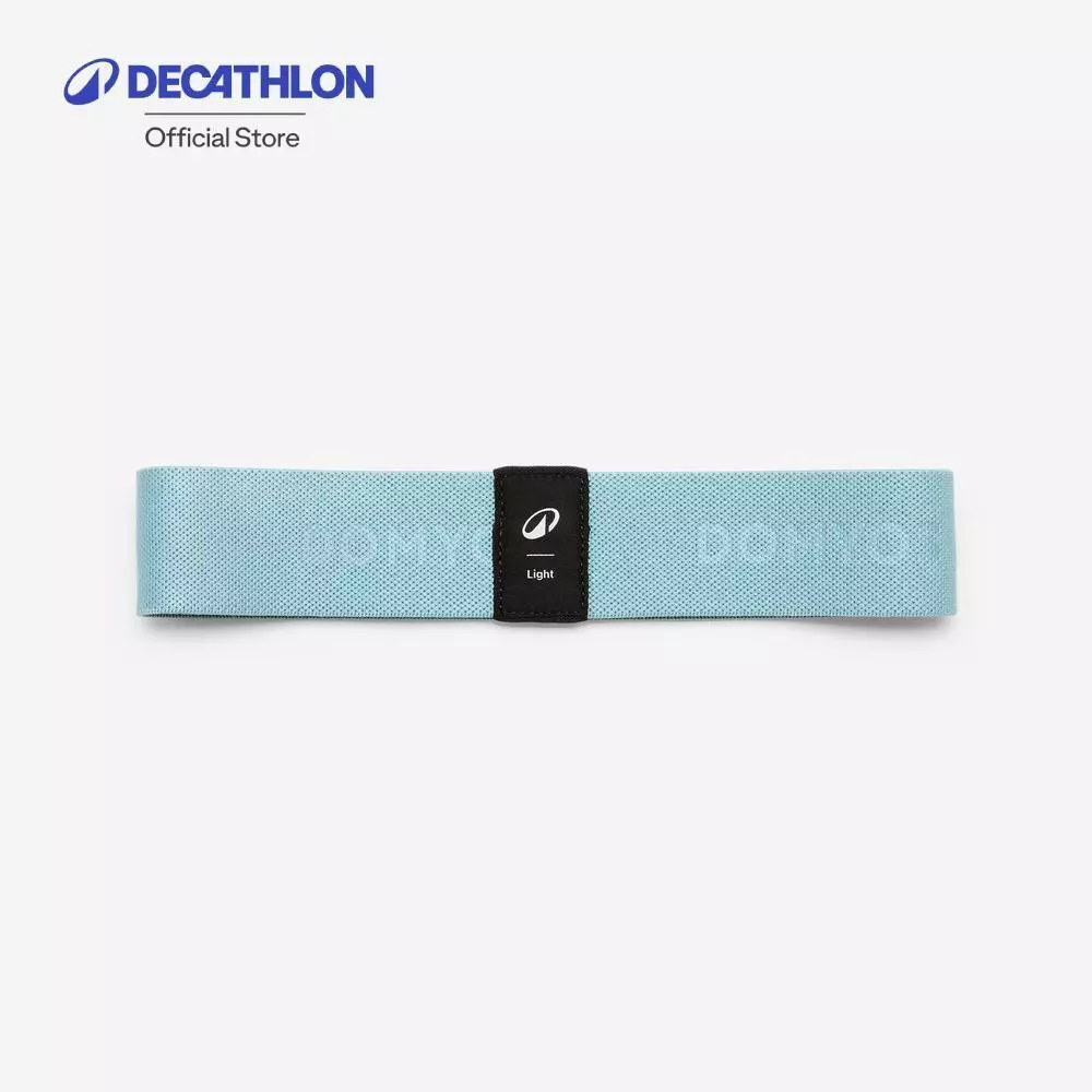 Decathlon Fabric Glute Resistance Band, Light Resistance ยางยืดบริหารสะโพกด้วยแรงต้านแบบผ้ารุ่นแรงต้านต่ำ - Blue
