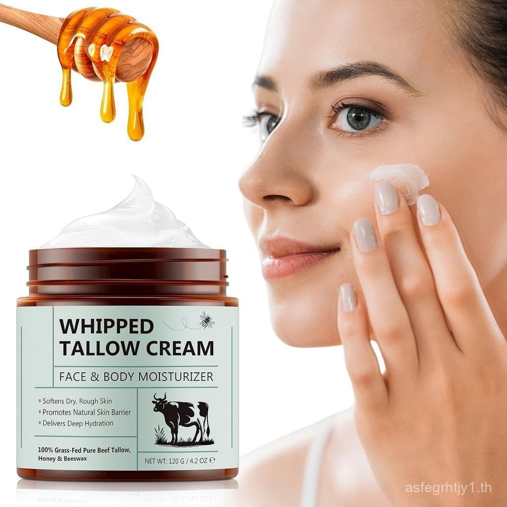 WhippedBeefTallowfor–OrganicGrass-FedBeefTallowMoisturizer,HydratingFace&BodywithHoney,120g ZJ6T