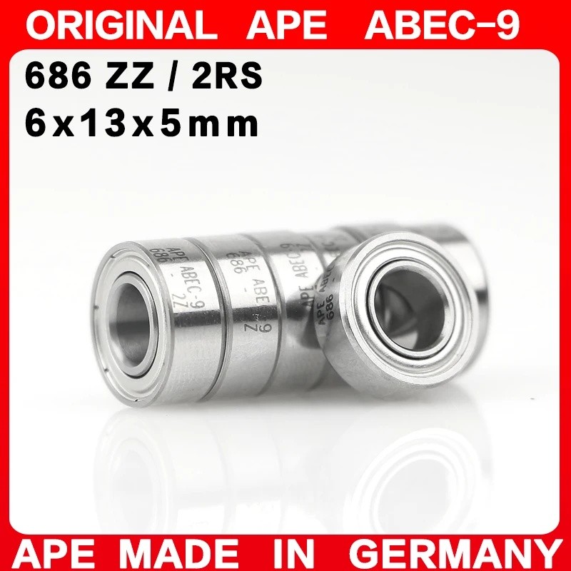 10-100PCS เยอรมนี ABEC-9 แบริ่ง 686 ZZ 2RS 6x13x5 มม. 686-2RS 686RS 686ZZ Z RS LB LU - 2Z Miniature 