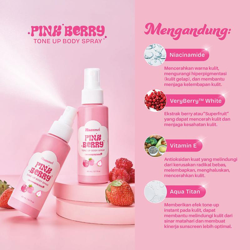 Pink Berry Body Spray Pink Berry Brightening Body Spray Moisturizing Moisturizing Non-Sticky Q0811