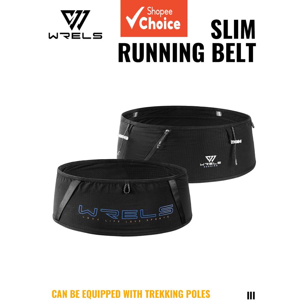 Wrels กระเป๋าคาดเอววิ่งที่มองไม่เห็นแบบเปิดด้านข้างน้ําหนักเบา Anti-Slip Slim Pack สําหรับเล่นกีฬาจ๊อกกิ้ง #Yb3003