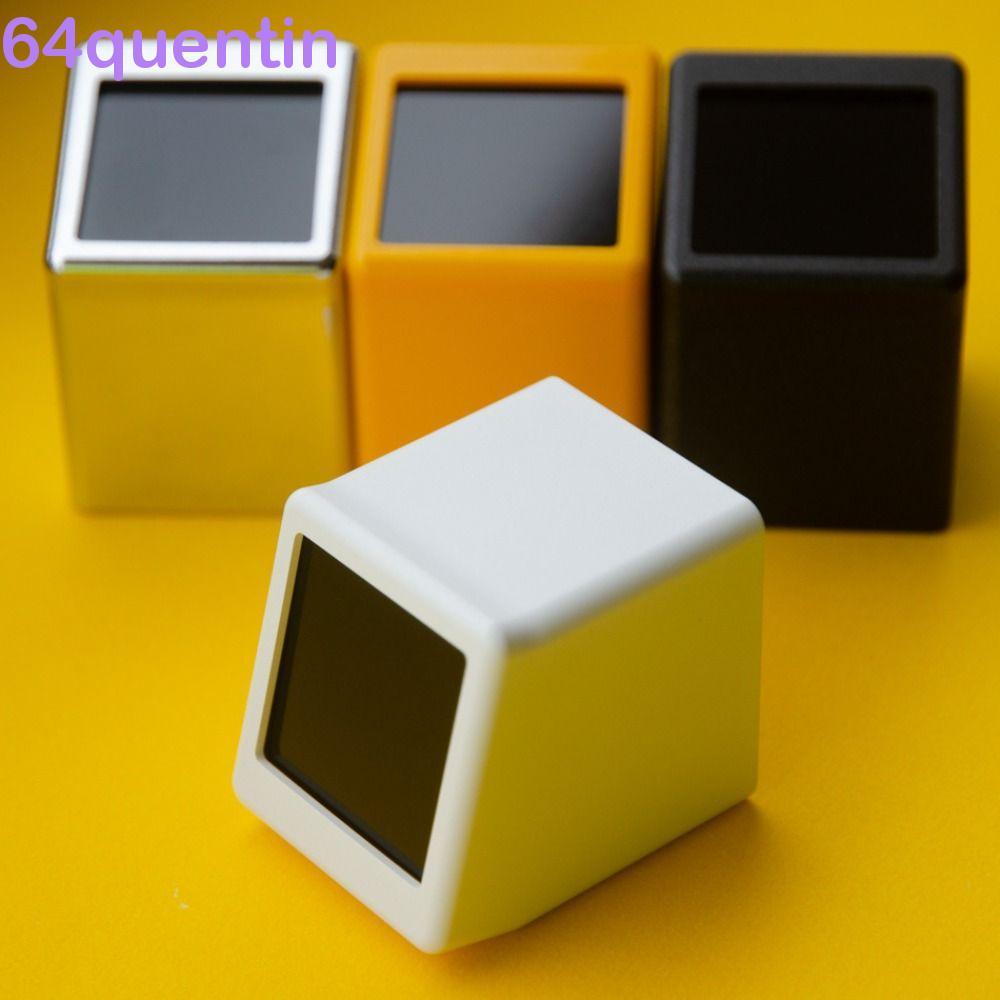 QUENTIN นาฬิกาตั้งโต๊ะ WiFi, เวอร์ชันภาษาอังกฤษ LCD Digital Smart Weather Clock, น่ารัก Simple Opera