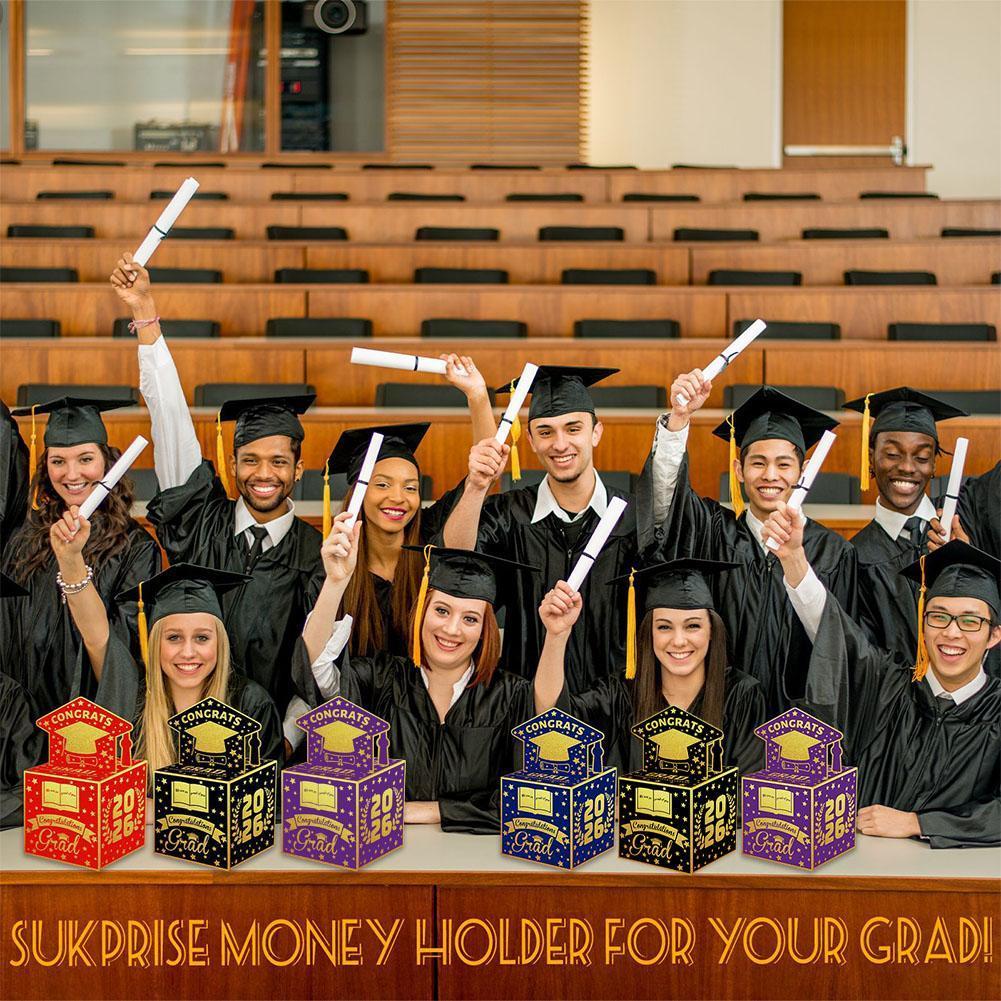 กล่องจ่ายเงินจบการศึกษา Fun Cash Pull Out ของขวัญสําหรับ Grad Party R4