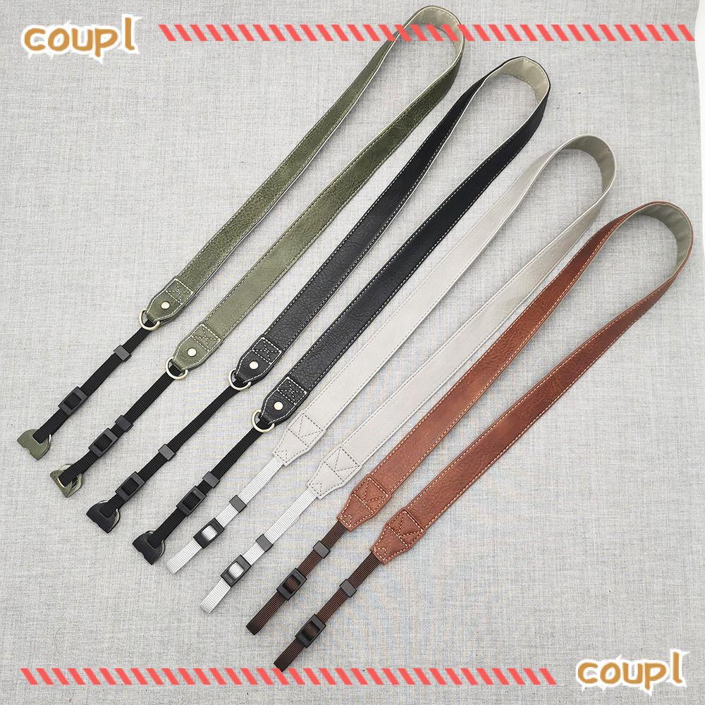 COUPL Micro Single Strap, PU Leather Retro Camera Shoulder Strap, Universal Adjustable Neck Strap La