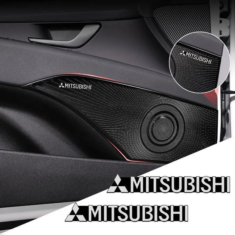 เครื่องเสียงรถยนต์ตกแต่ง 3D อลูมิเนียม Badge สติกเกอร์สัญลักษณ์สําหรับ Mitsubishi ASX Triton Pajero 