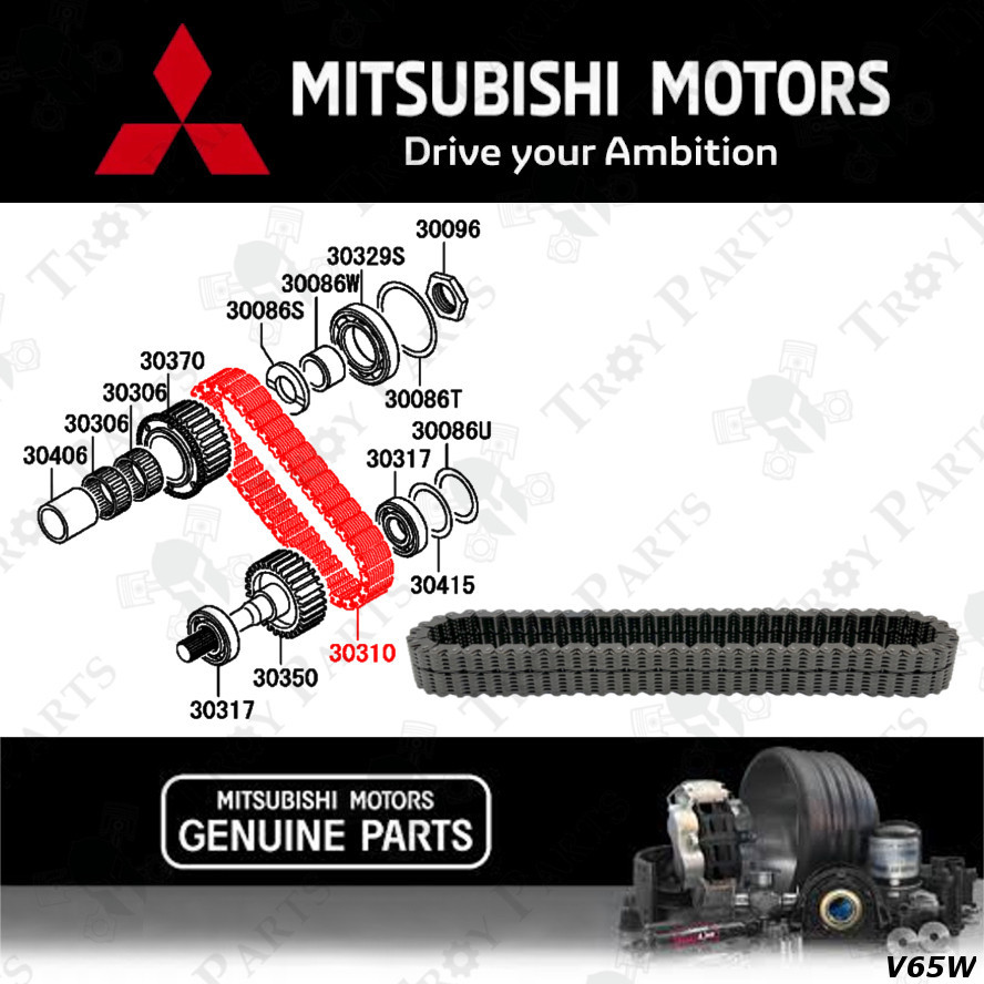 (76L) Mitsubishi Transfer Case Gearbox Chain Shaft Drive MR477432 Pajero Montero V65W V75W 3.5 6G74 