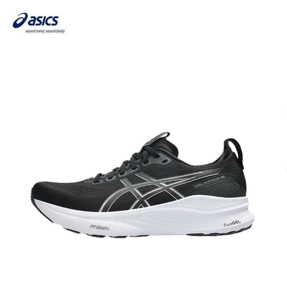 【50% off】ASICS GEL-KAYANO 32 รองเท้าวิ่งผู้ชาย สีดำ — รองรับแรงกระแทก PureGEL + FF BLAST™ เบา นุ่ม รองรับเท้า เหมาะวิ่งมาราธอน วิ่งออกกำลังกาย ของแท้ 100% ส่งฟรี