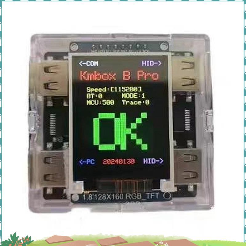 Uejfrdkuwg Kmbox B+ Pro Dual USB Press Key Mouse Controller AI เสริมสนับสนุนคอมพิวเตอร์คู่สําหรับ DM
