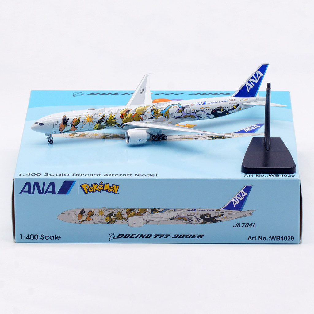 การบิน 1/400 All Japanese Sky Boeing 777-300ER JA784A Eevee Landing Stand ถอดออกได้