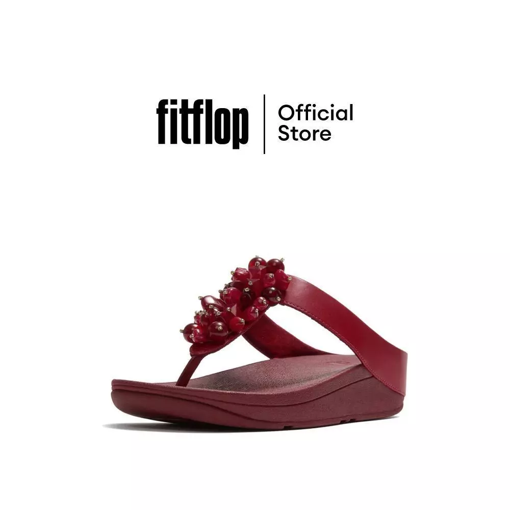 FITFLOP FINO BEAD-CLUSTER TOE-POST รองเท้าแตะแบบหูหนีบผู้หญิง รุ่น A2D-D47 สี RED